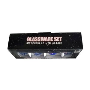 Silver Buffalo Dining - 🆕NASA Themed Sayings Shot Glass Set of 4 Silver Buffalo Dining - 🆕NASA Themed Sayings Shot Glass Set of 4